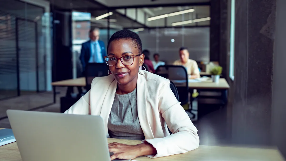 Young Businesswoman working in an office