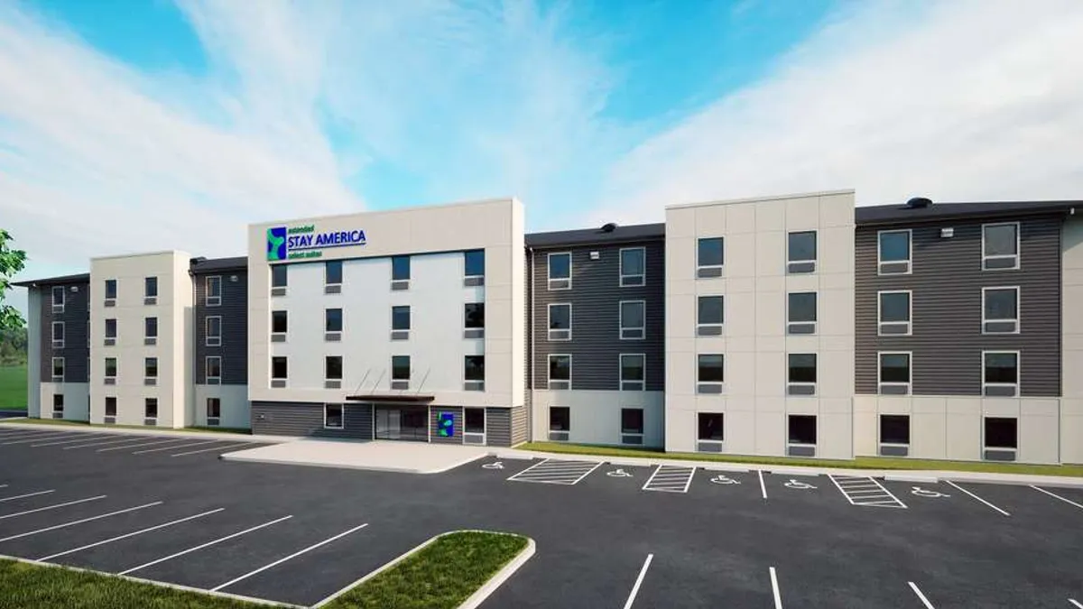 A rendering of the new prototype for Extended Stay America's Simply Suites.