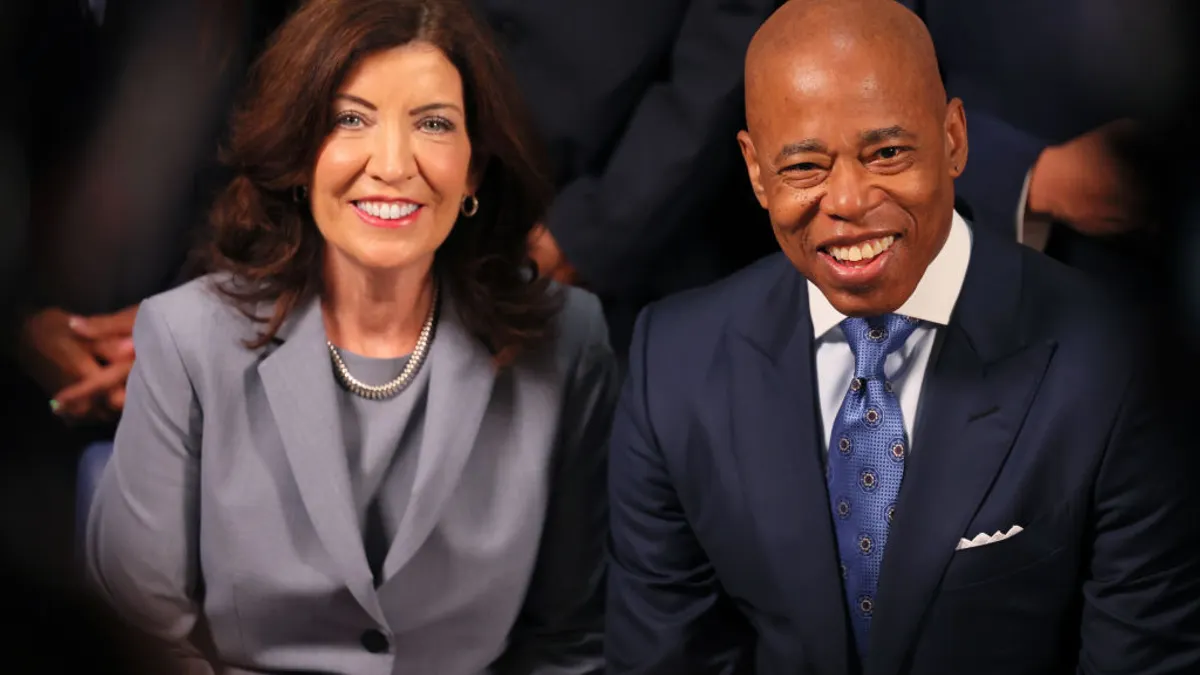 Kathy Hochul and Eric Adams