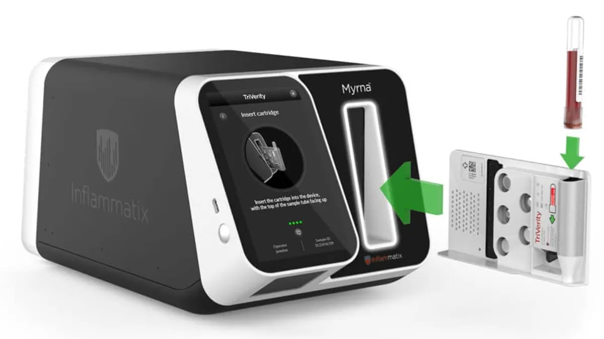 An image of Inflammatix's TriVerity Acute Infection and Sepsis Test.