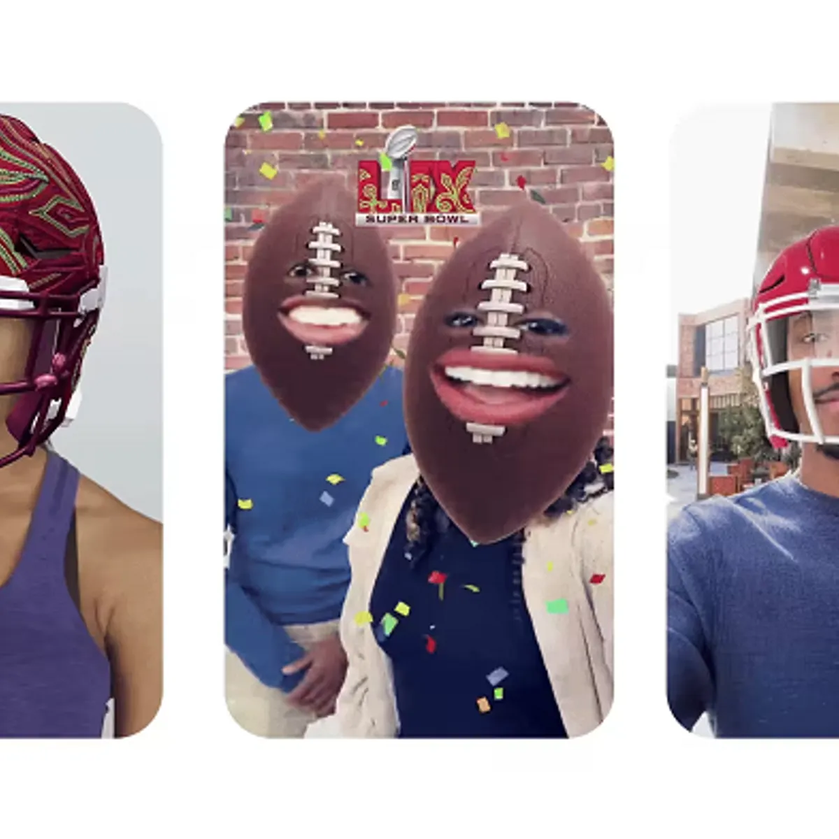 create snapchat lens football helmet Snap Launches AR Lenses and Content Partnerships for Super Bowl LIX