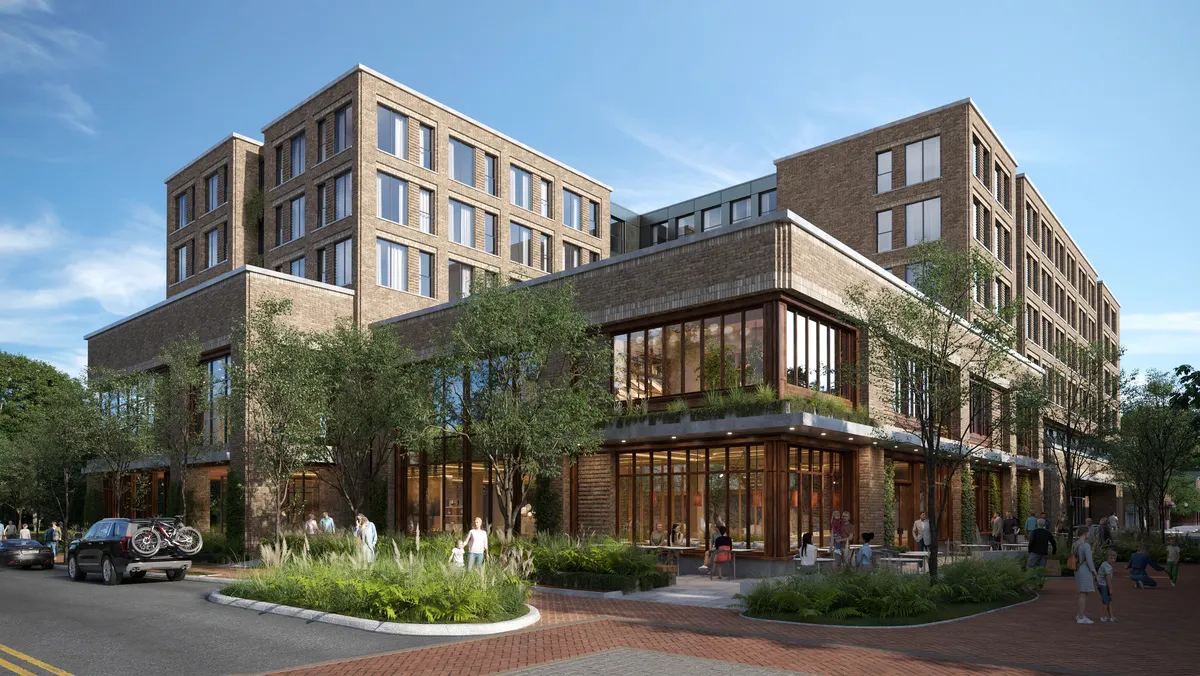A rendering of the exterior of The Compton.