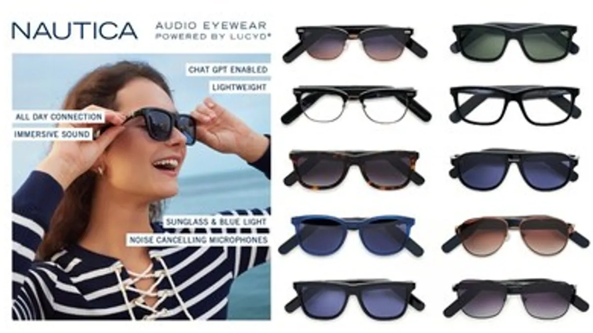 A brand image of Nautica's smart eyewear collection