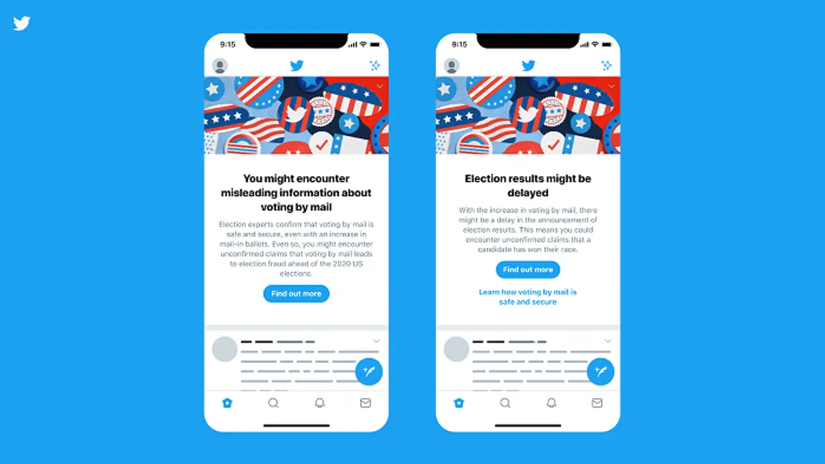 Twitter election information