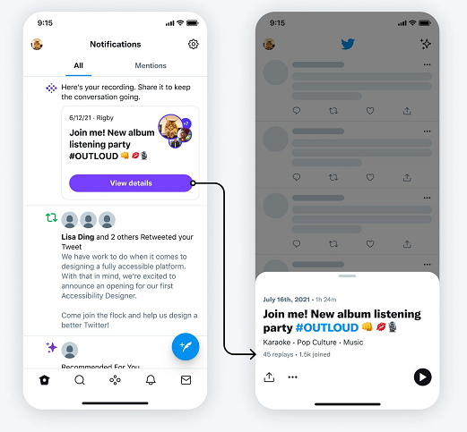 Twitter Spaces data