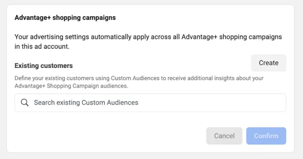 Meta Advantage+ campaign set-up