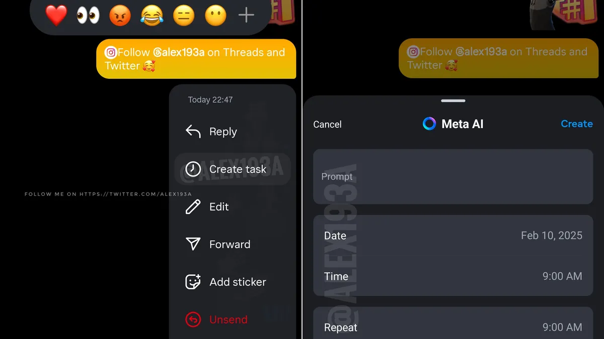 Meta AI tasks