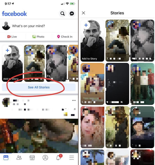 Facebook Stories discovery
