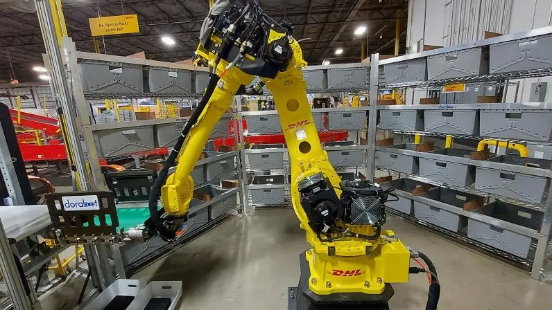 The DoraSorter robotic systems from Dorabot are each able to sort more than 1,000 pieces hourly for DHL eCommerce Solutions.