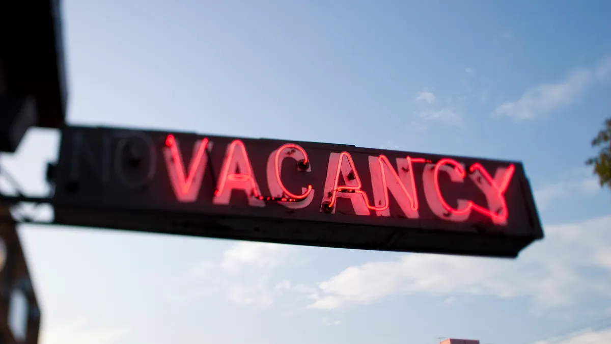 Vacancy sign