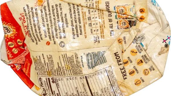 A flattened carton