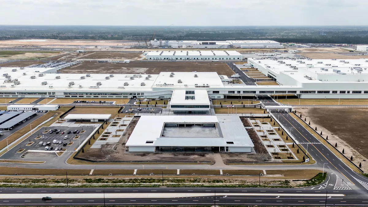 Aerial view of Hyundai Motor Group Metaplant America in Georgia