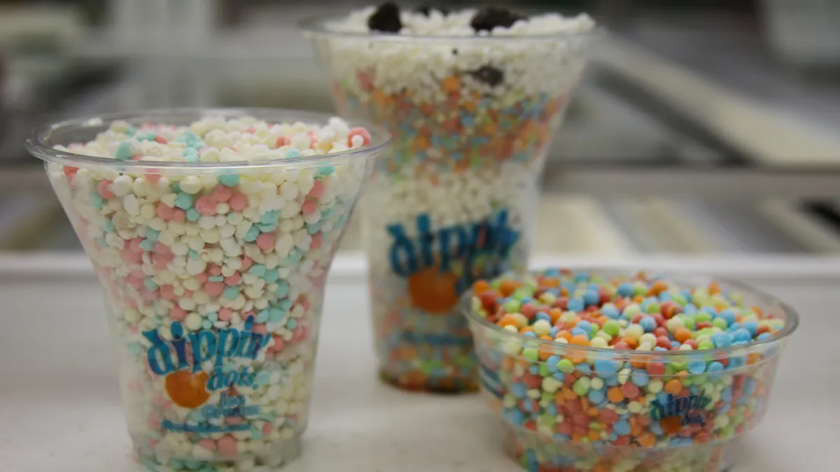 A sample Dippin' Dots ice cream owned by J&J Snack Foods.