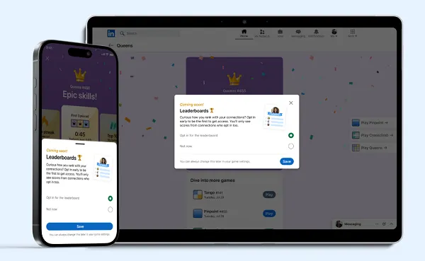 LinkedIn’s Adding Connection-Based Leaderboards for its In-App Games