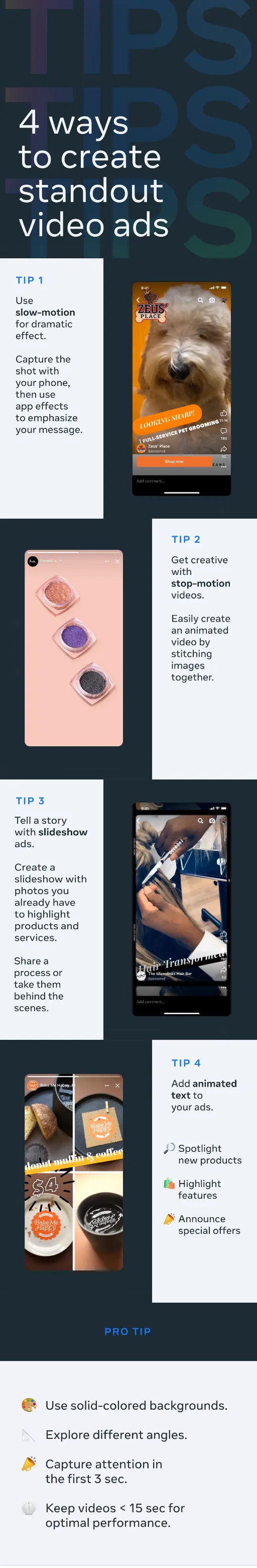 Meta video ad tips