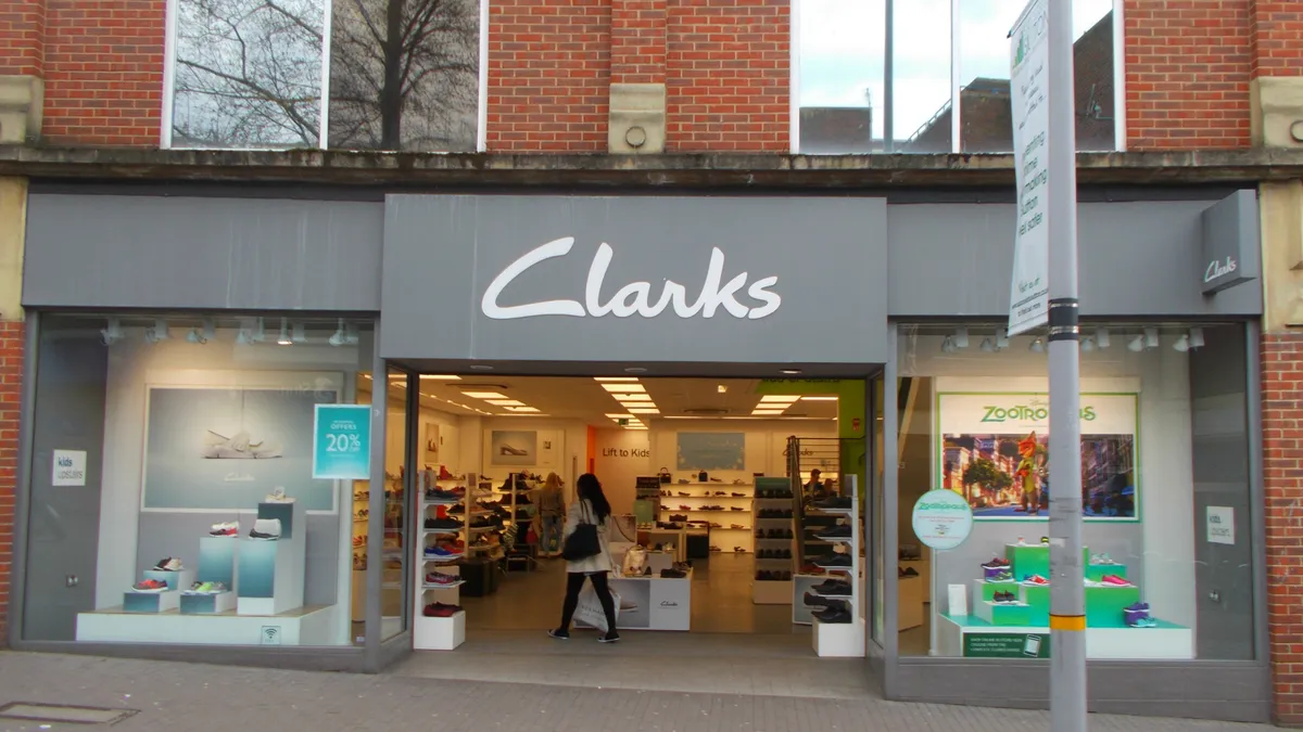 A Clarks' storefront