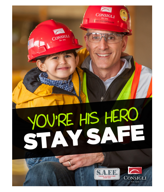 Construction site safety poster