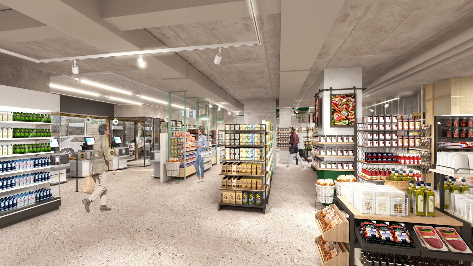 3D rendering of a Whole Foods Market Daily Shop whole body section