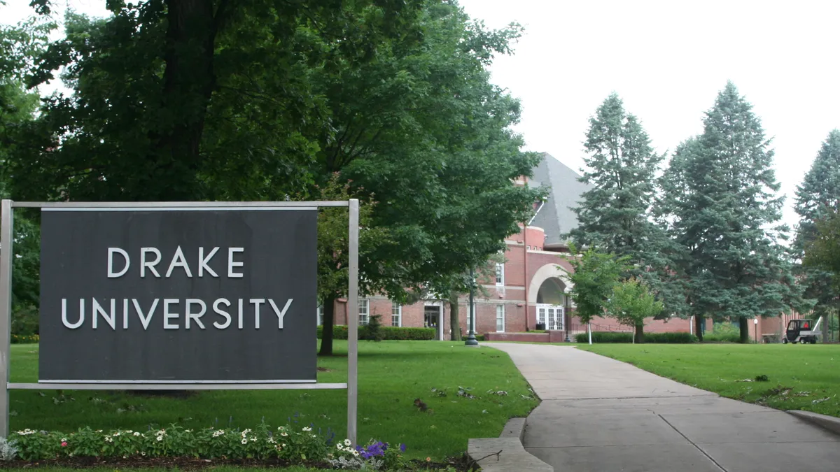 Entrance to Drake University