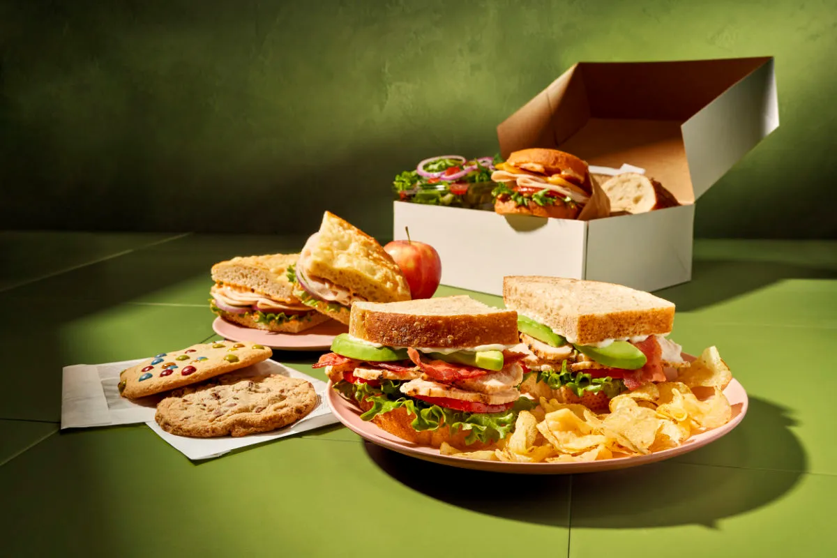 A promotional image of some Panera items offered through catering.