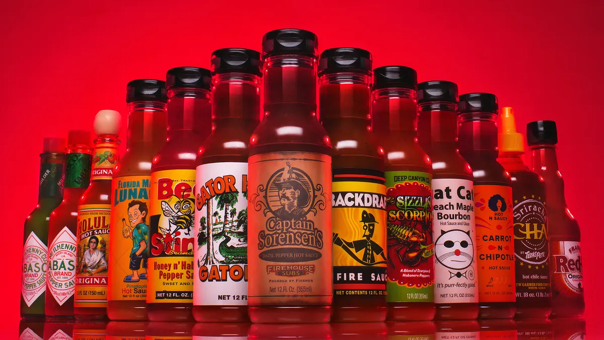 Firehouse Subs hot sauce bar