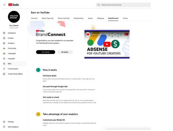 YouTube BrandConnect