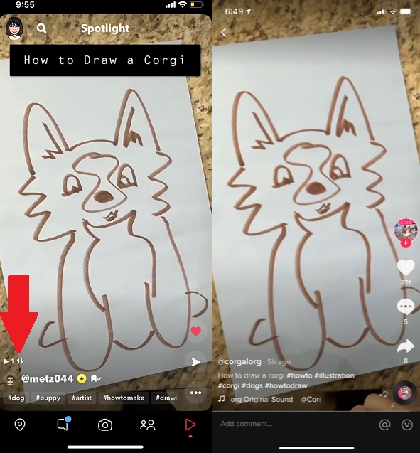 Snapchat Spotlight comparison to TikTok