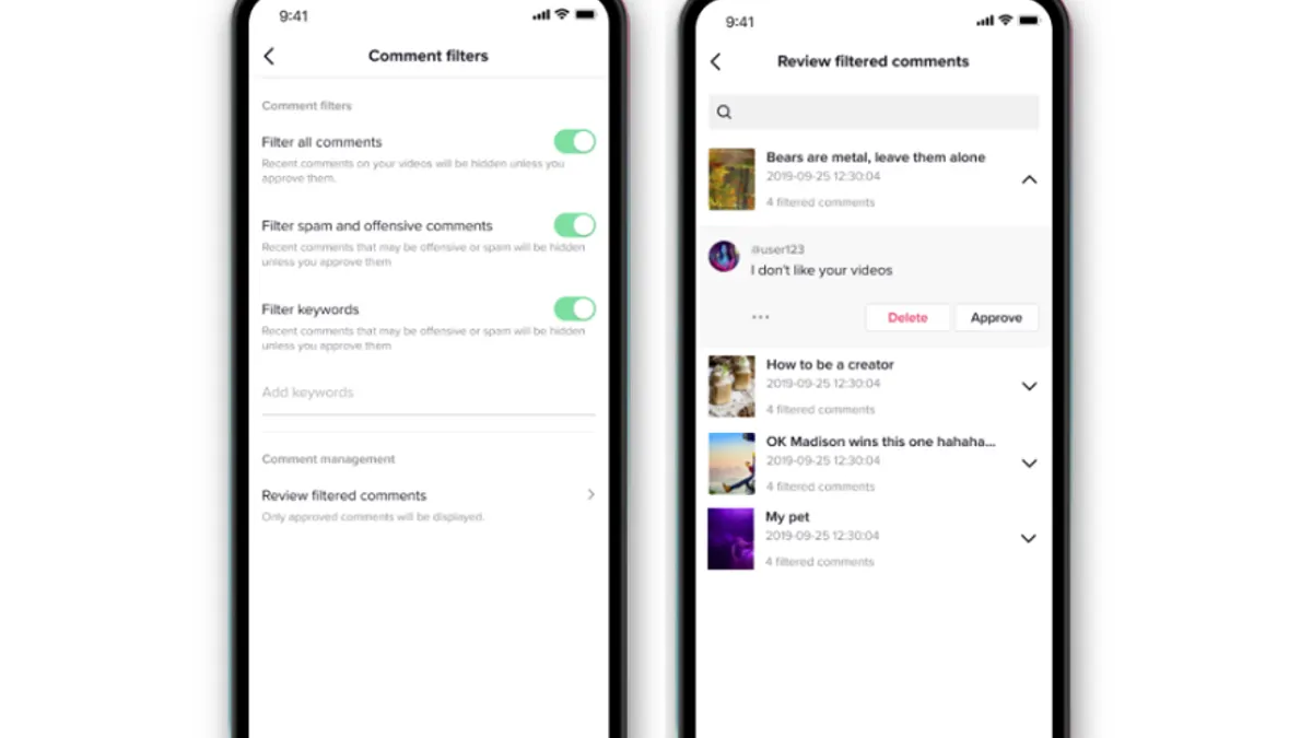 TikTok comment controls