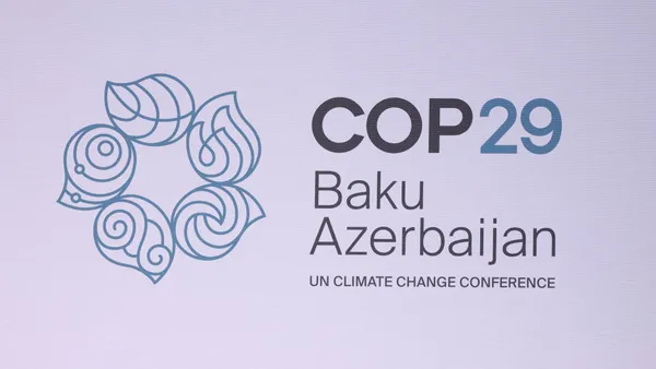 A logo of the of the UNFCCC COP29 climate conference.