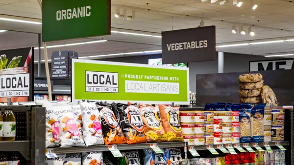 Products at a grocery store.