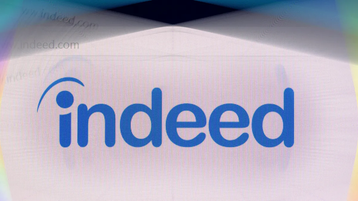 The Indeed logo is displayed on the company's website.