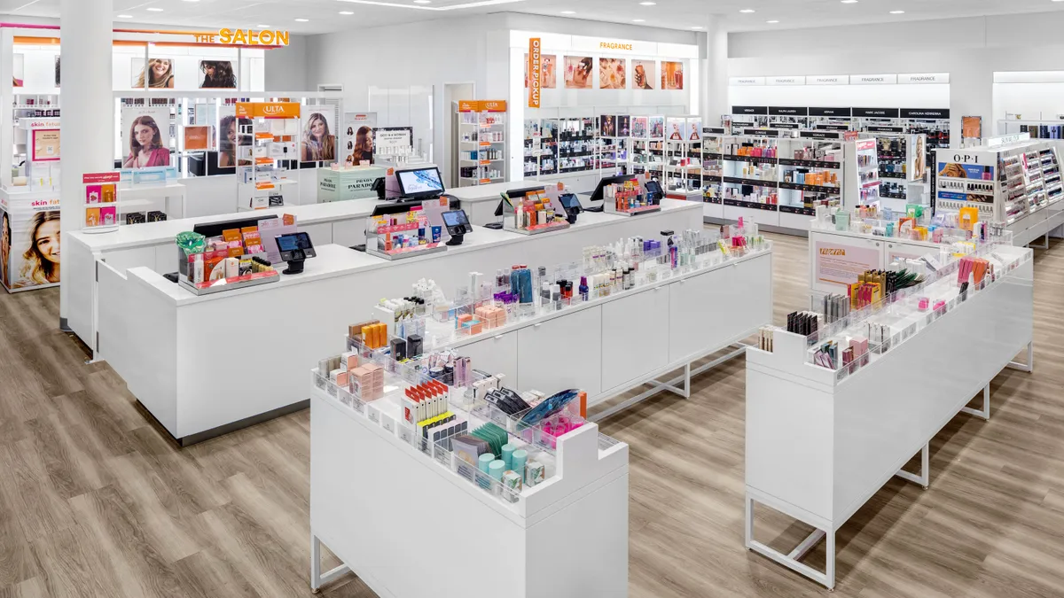 White store checkout at Ulta