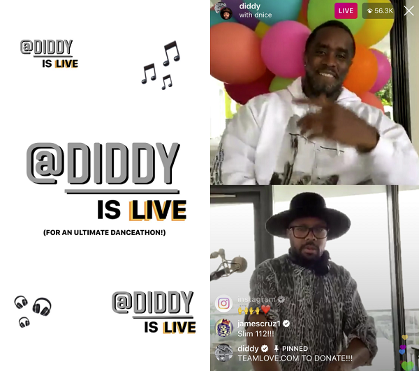 Instagram Live Diddy