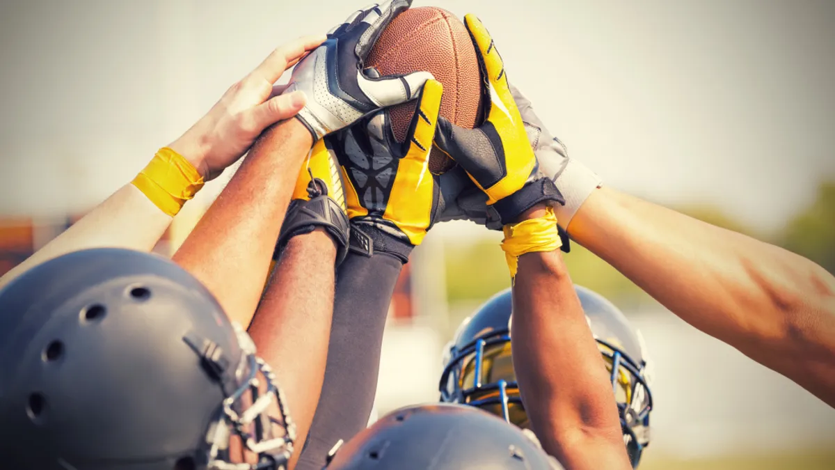 football team huddle