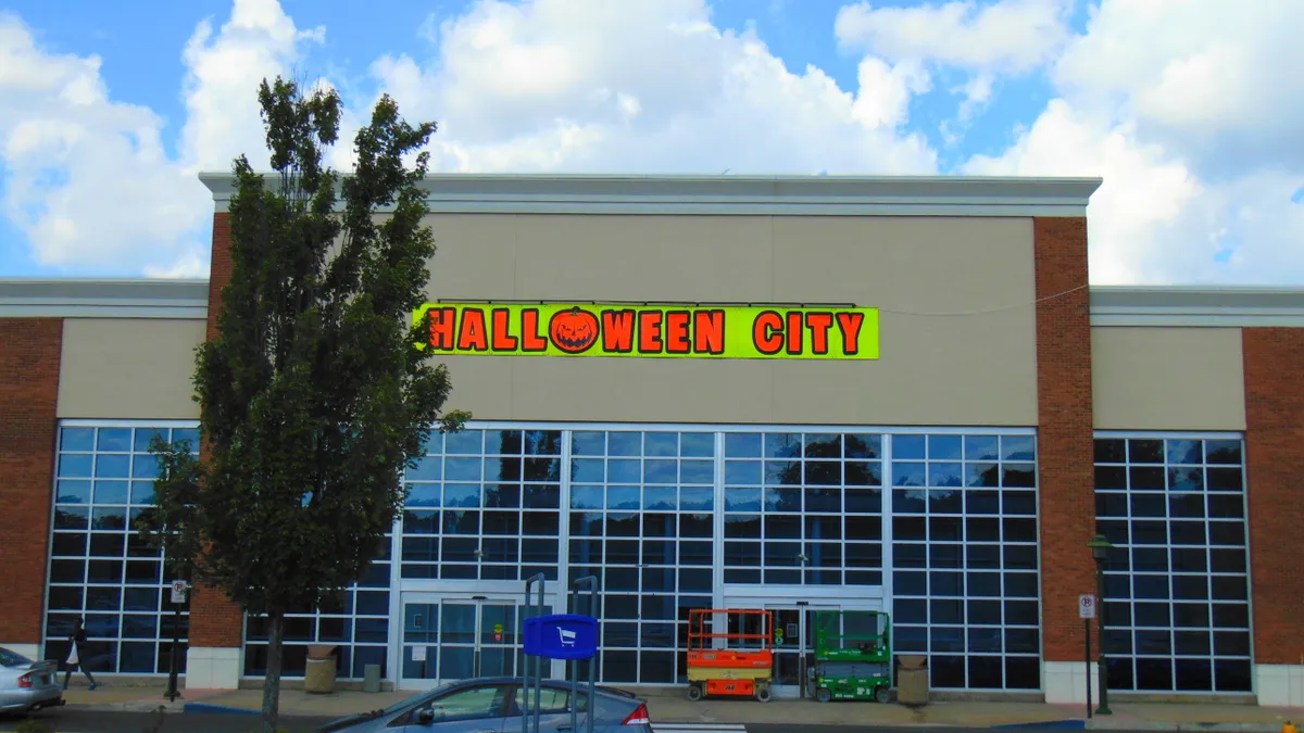 The front of a Halloween City store.