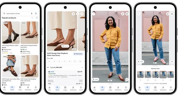 Google virtual try on shoes