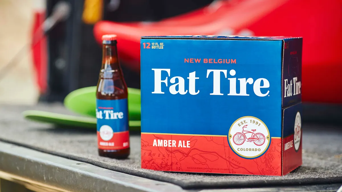 Fat Tire is a beer brand owned by New Belgium Brewing