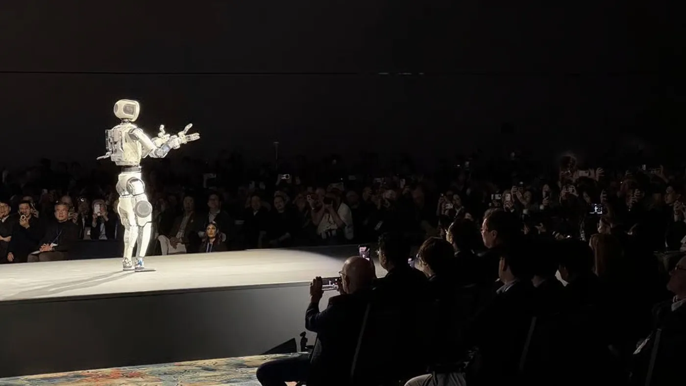 Hydundai Motor Group's Atlas humanoid robot is on stage at CES 2026 in Las Vegas.