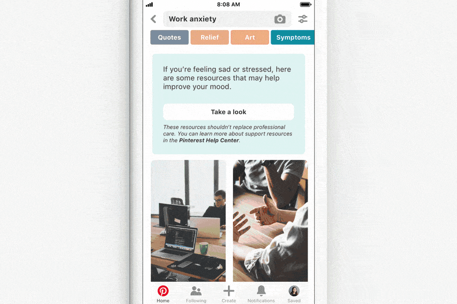Pinterest self-help tools