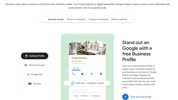 Google SMB hub