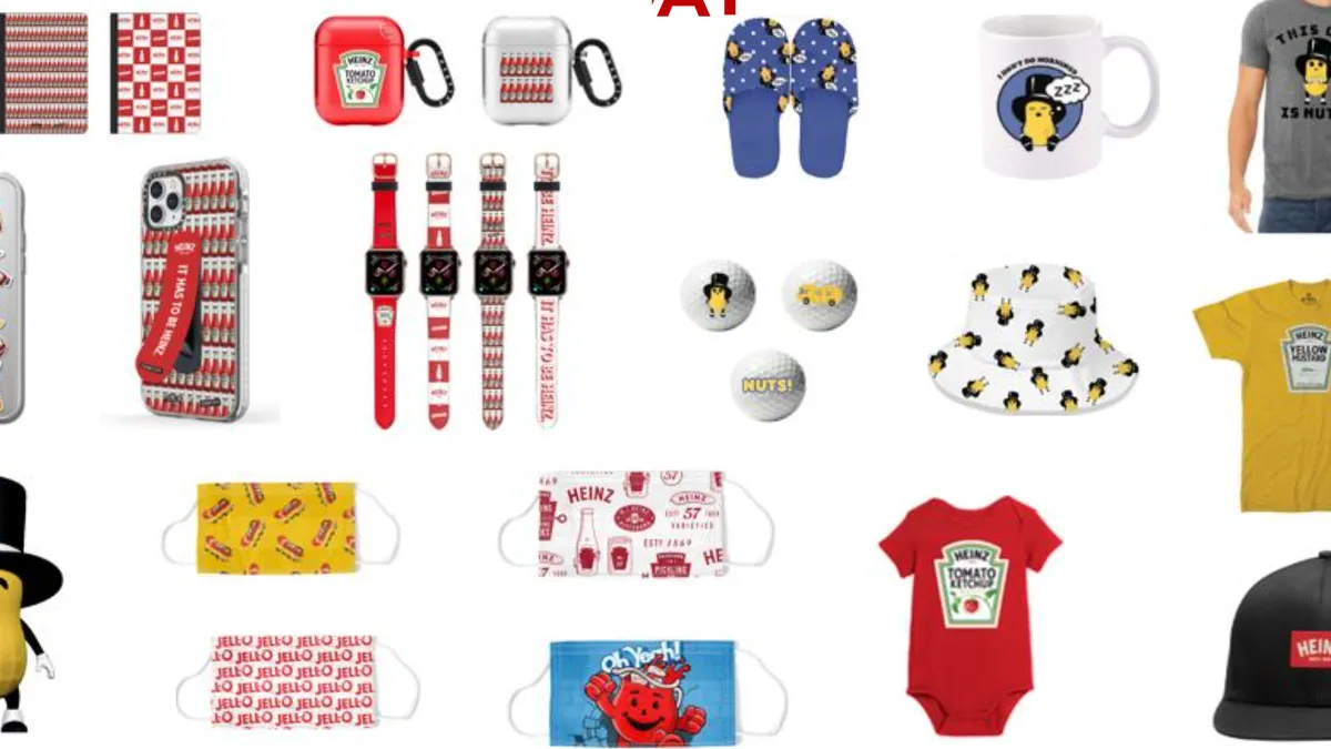 A screenshot of potential merchandise from Christopher Urban's presentation at Licensing Week Virtual in June 2020.