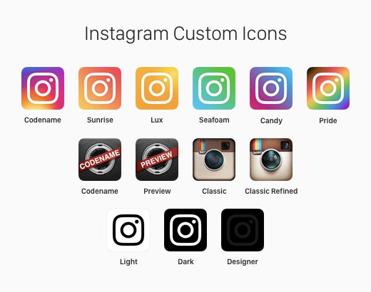 Instagram icons