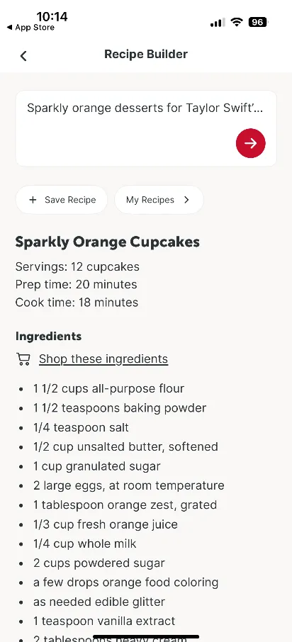 Screenshot of a grocer&#x27;s app.