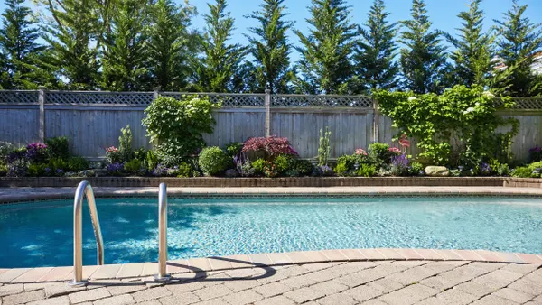 View of a backyard pool
