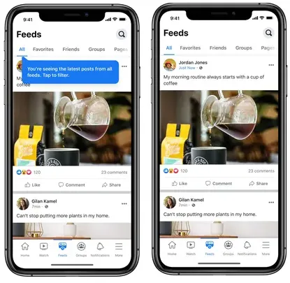 Facebook feed update