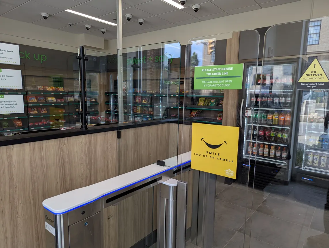 A convenience store on the campus of Cleveland State University that uses Zippin's checkout-free payment system.