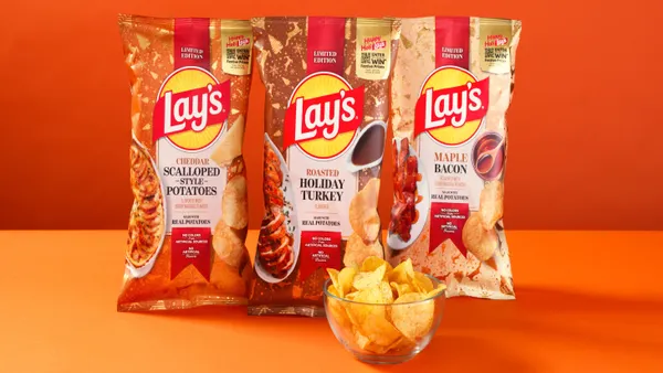 Bags of Lay's holiday-flavored chips