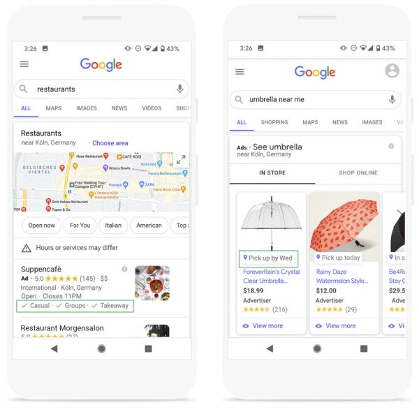 Google My Store listings