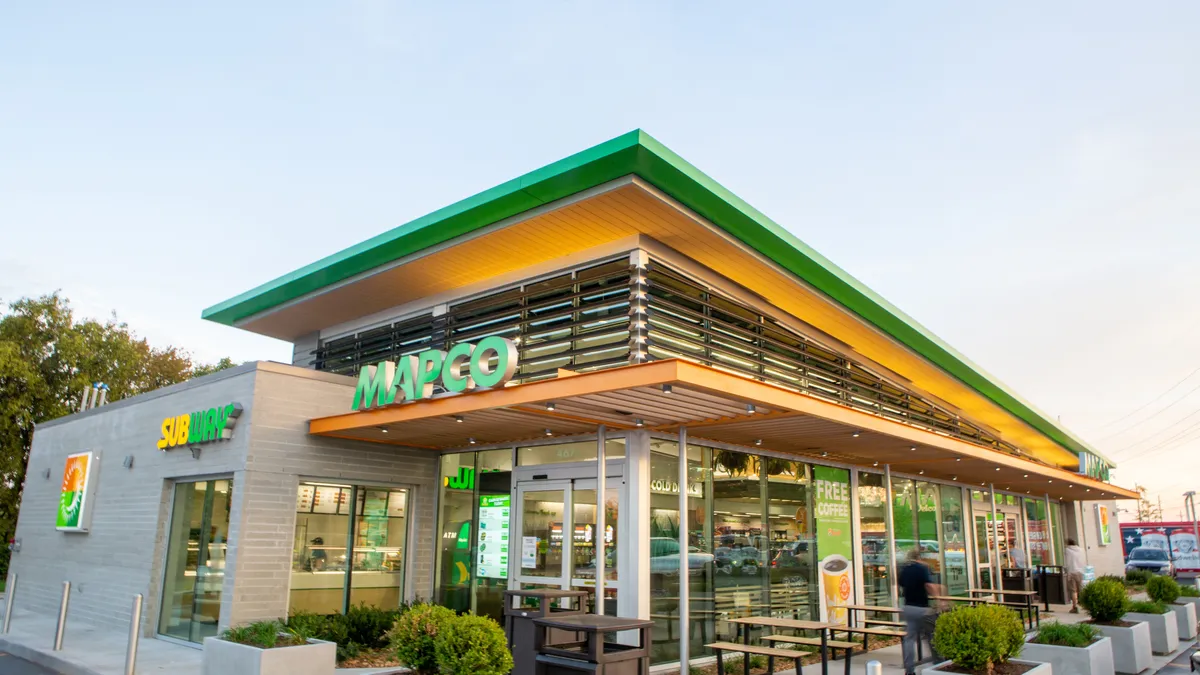 A photo of the exterior of a Mapco store