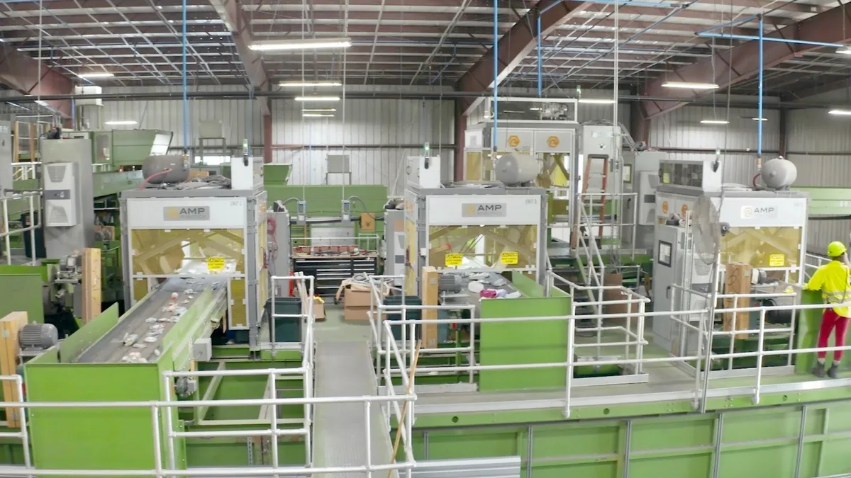 AMP Robotics equipment at Single Stream Recyclers MRF in Sarasota, Florida